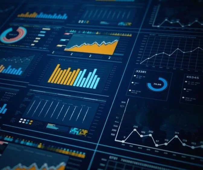 Reporting and analytics dashboard visualisation.